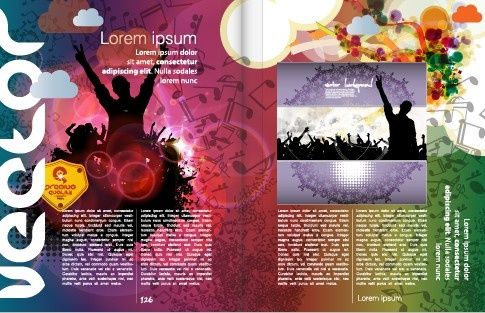 vector cover of brochure and magazine design