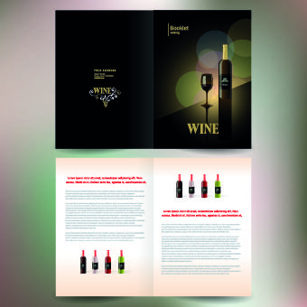 wine poster cover vector