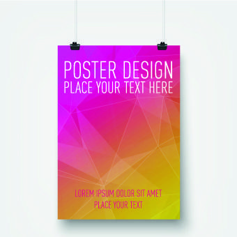 vector hanging poster design graphics