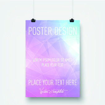 vector hanging poster design graphics