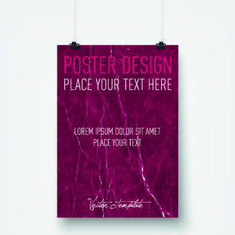 vector hanging poster design graphics