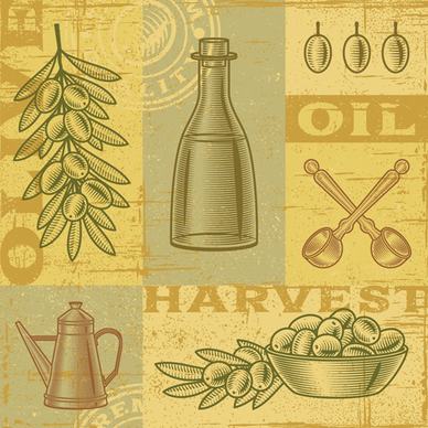 vintage with retro olives design vector