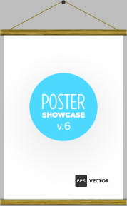 blank poster template vector