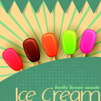 cute ice cream design vector