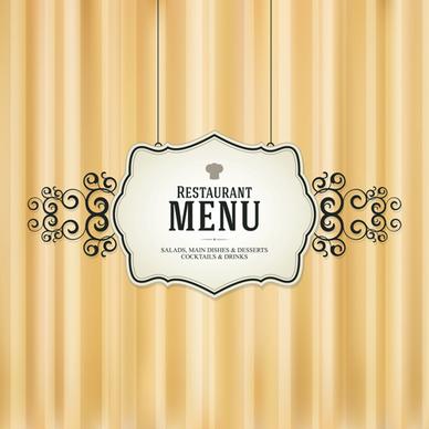 vector retro menu design