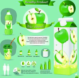 healthy food flyer template vector