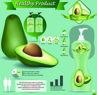 healthy food flyer template vector