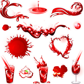 splash drinks design vector