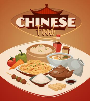 international cuisine publicize template vector