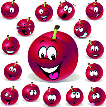 cartoon funny fruit vector