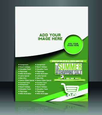 business flyer and brochure cover design vector