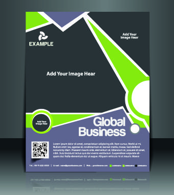 business flyer and brochure cover design vector