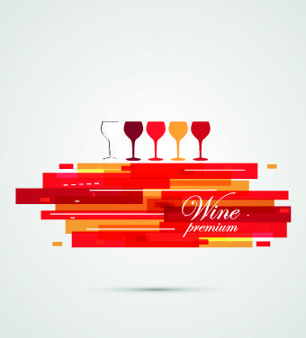 wine menu design vector set