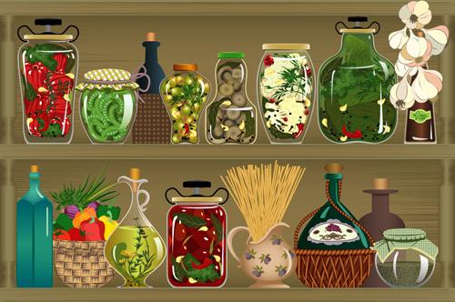 pantry design elements vector