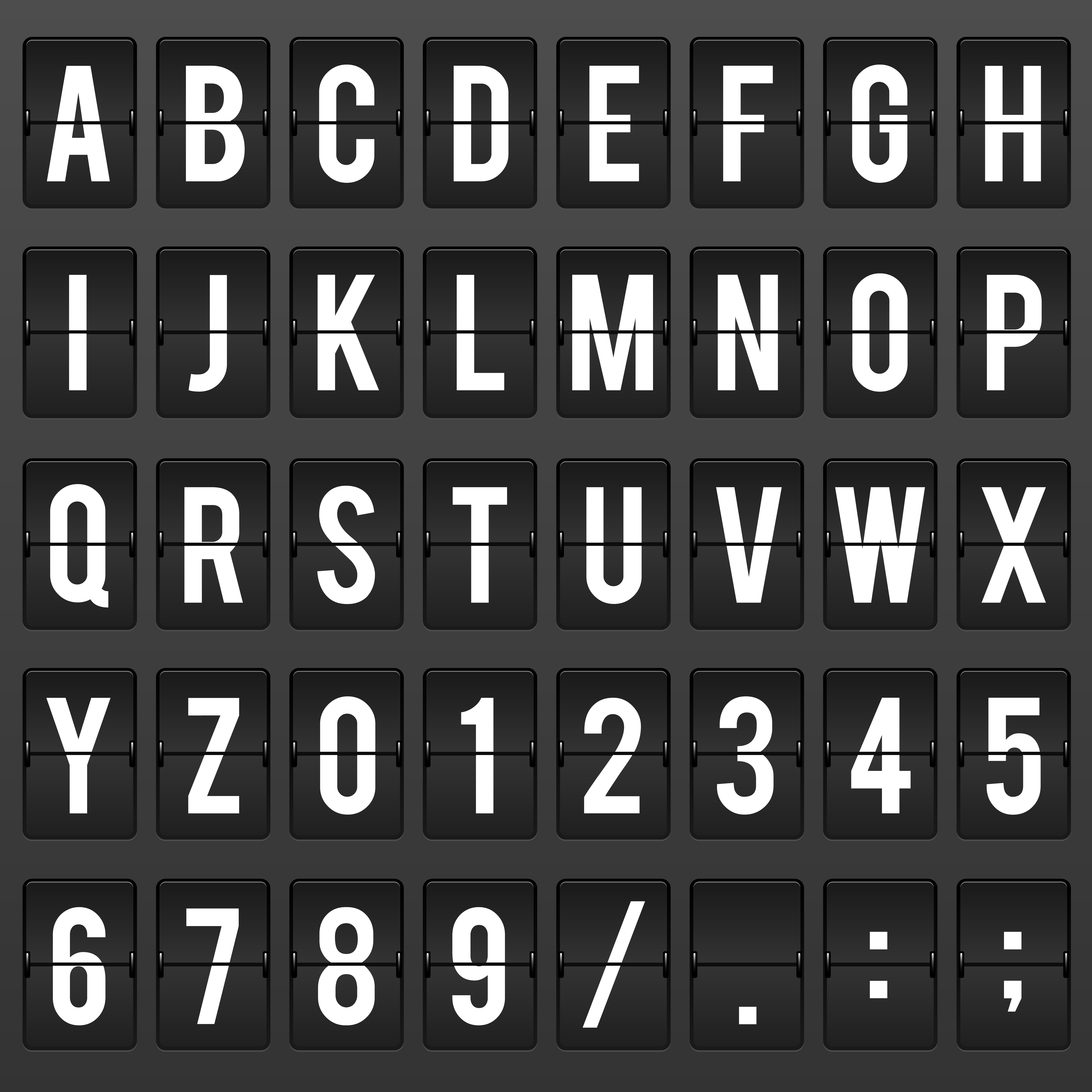 page turning alphabet with number vector