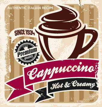 retro coffee advertising posters vector