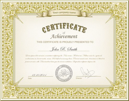 best certificates design vector set