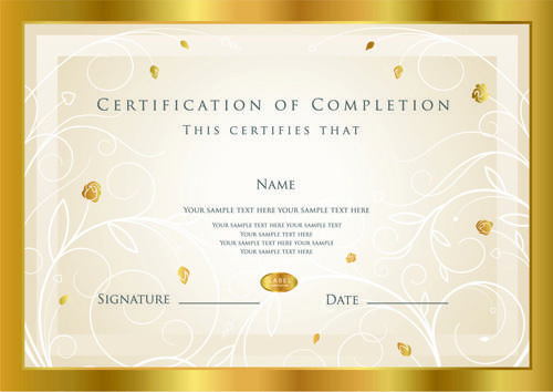 best certificates design vector set