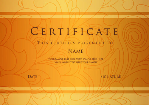 best certificates design vector set