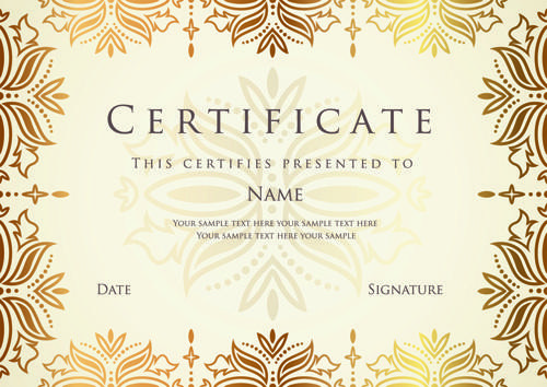 best certificates design vector set