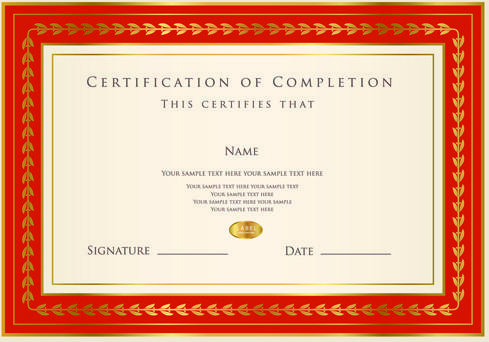 best certificates design vector set