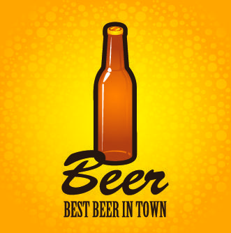 creative beer poster design vector