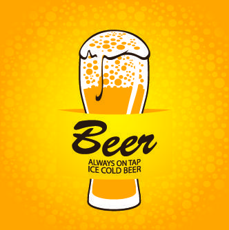 creative beer poster design vector