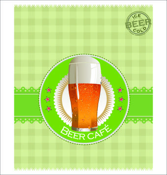 creative beer poster design vector