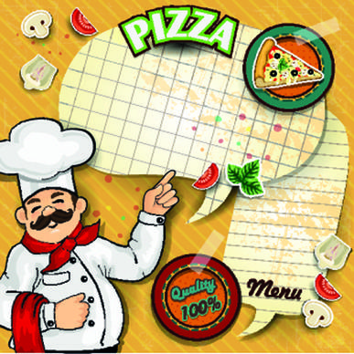 retro menu vector template