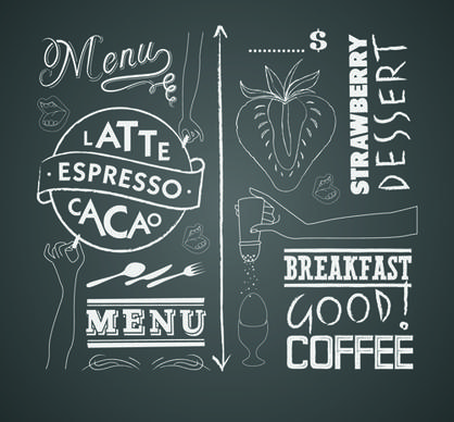 black style menu vector