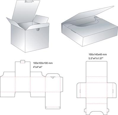 different packaging elements vector