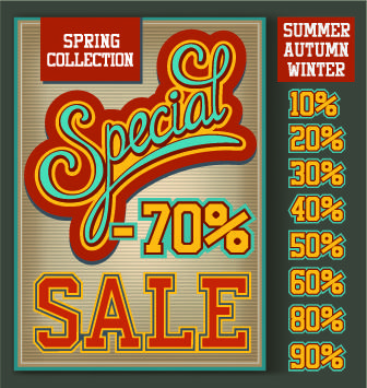 sale poster design elements vector