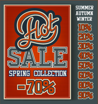 sale poster design elements vector