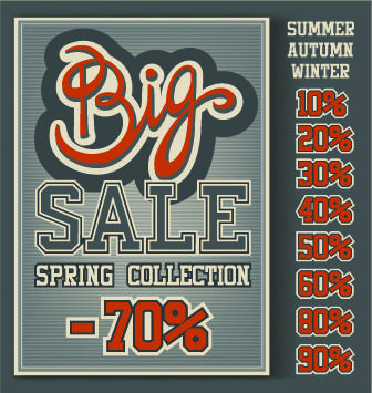 sale poster design elements vector