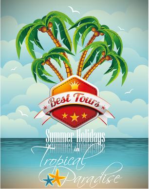 summer party design elements vector