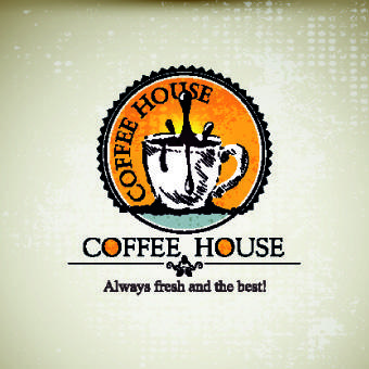 coffee house menu cover vector