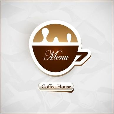 coffee house menu cover vector