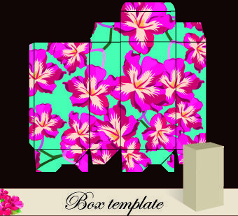 floral box template vector