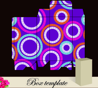 floral box template vector