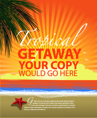 travel poster design template vector