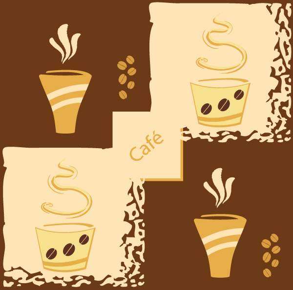 cute coffee style vector graphic