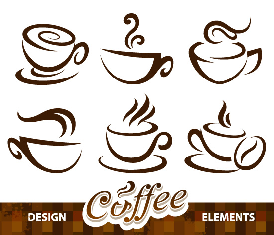 coffee western style element art vector