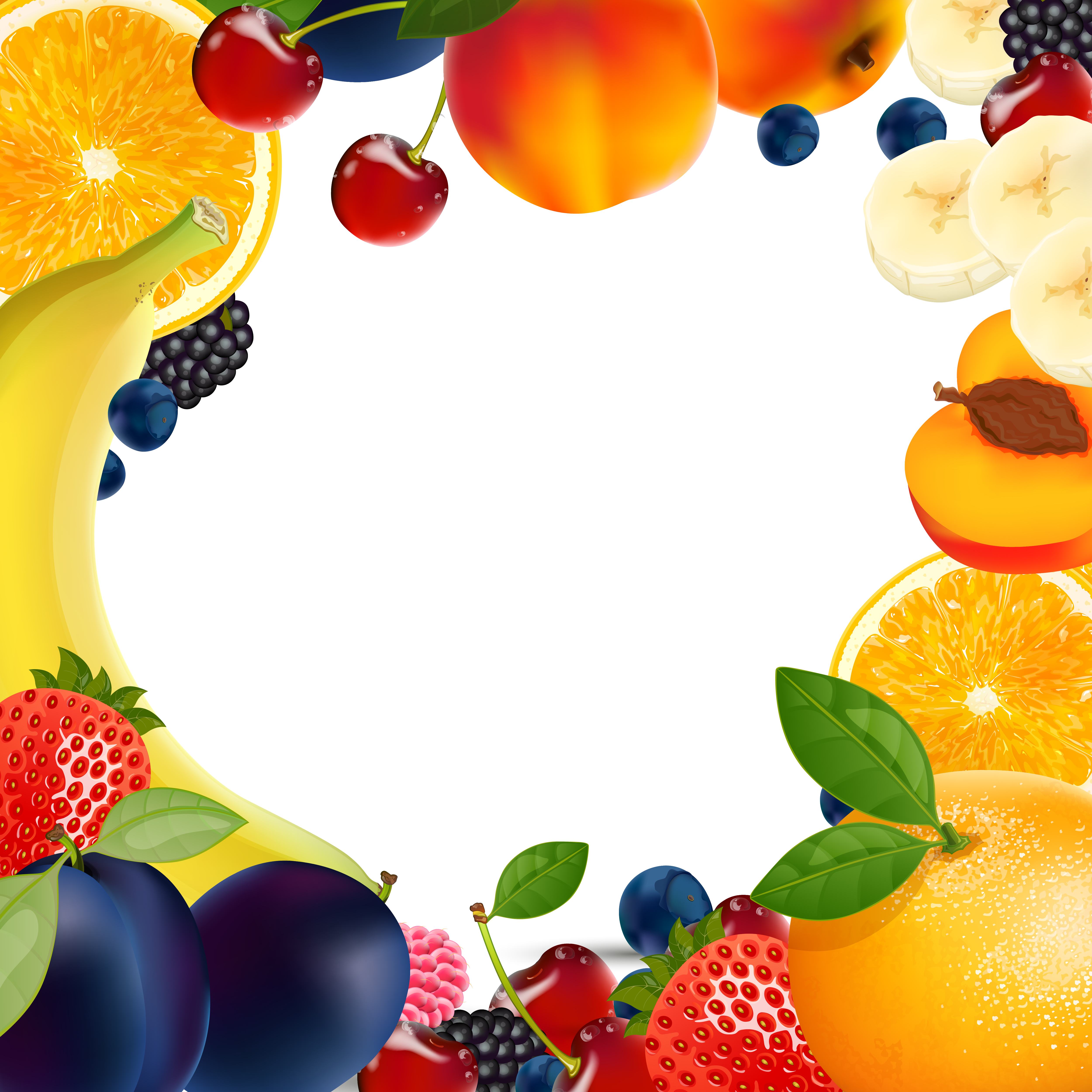 fresh fruits vector