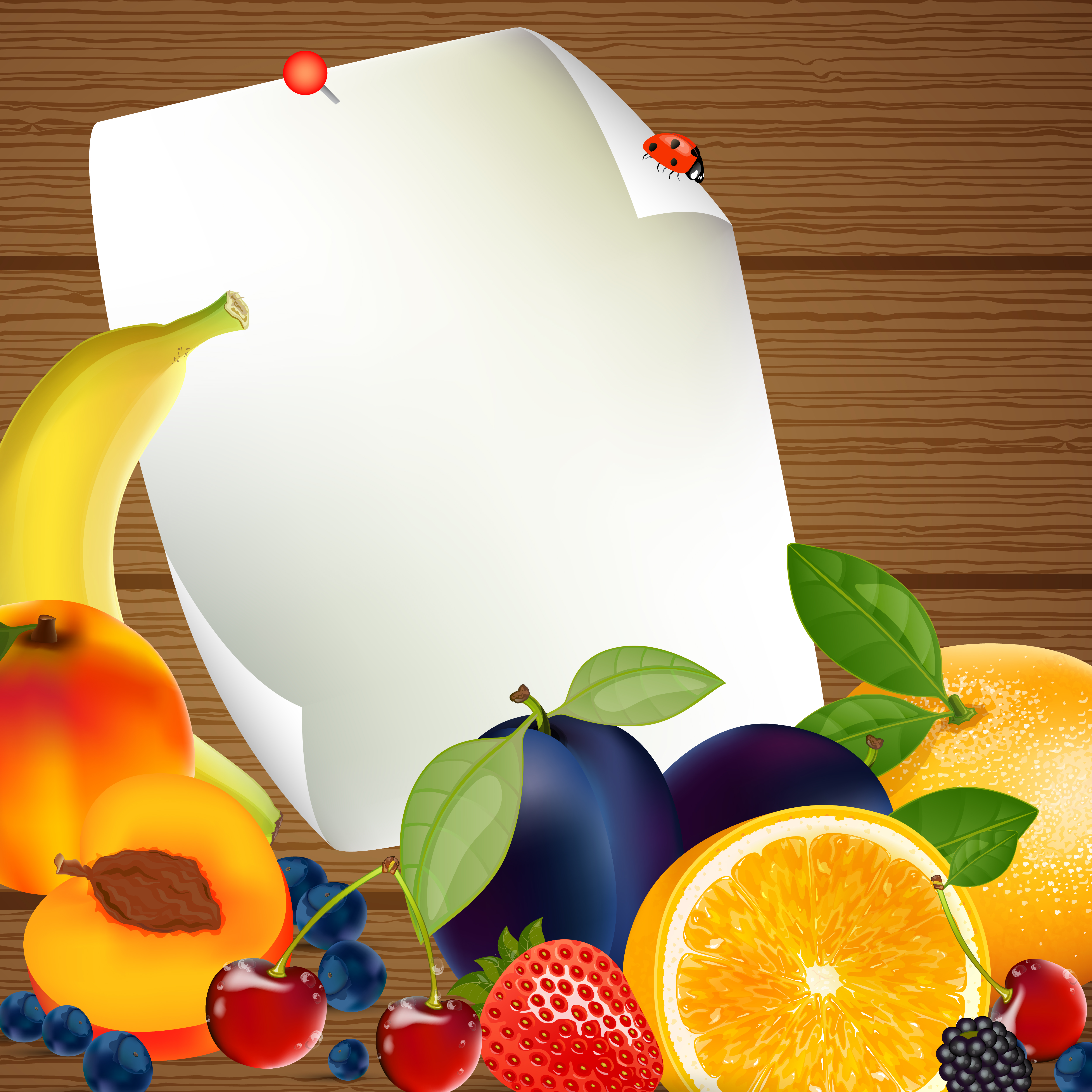 fresh fruits vector