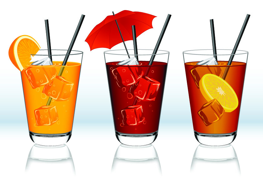 delicious beverage vector graphic