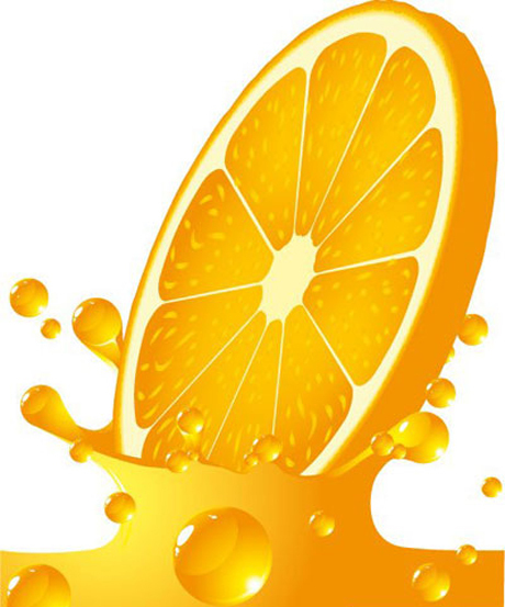 orange splash design vector