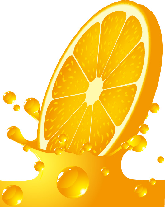 orange juice and beverage bottle vector