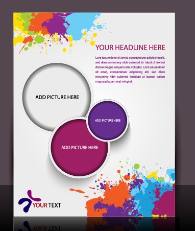 stylish brochure flyer design vector graphic