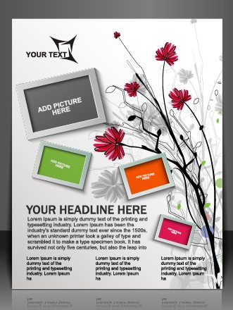 stylish brochure flyer design vector graphic