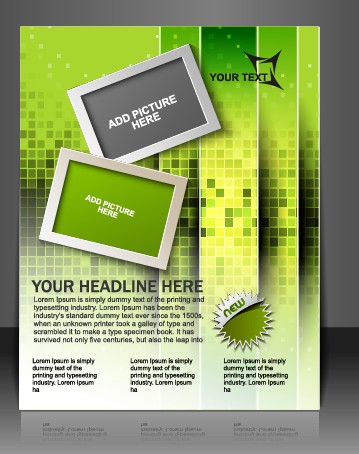 stylish brochure flyer design vector graphic